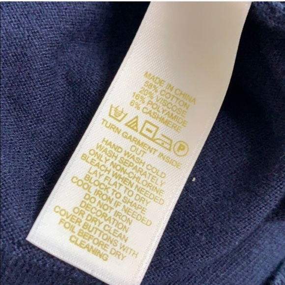 Kate Spade Navy Pearl Embellished Cardigan sweater small women’s top - Picture 8 of 8